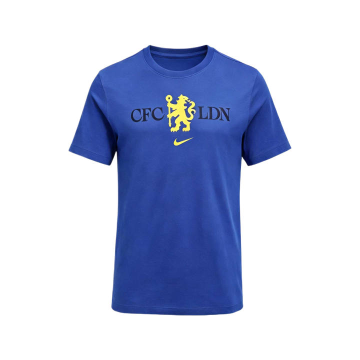 Nike Nike Chelsea FC T Shirts Men's Cobalt Blue Crew Neck