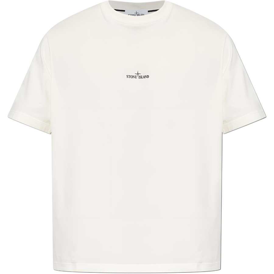STONE ISLAND T Shirts Men's White Crew Neck