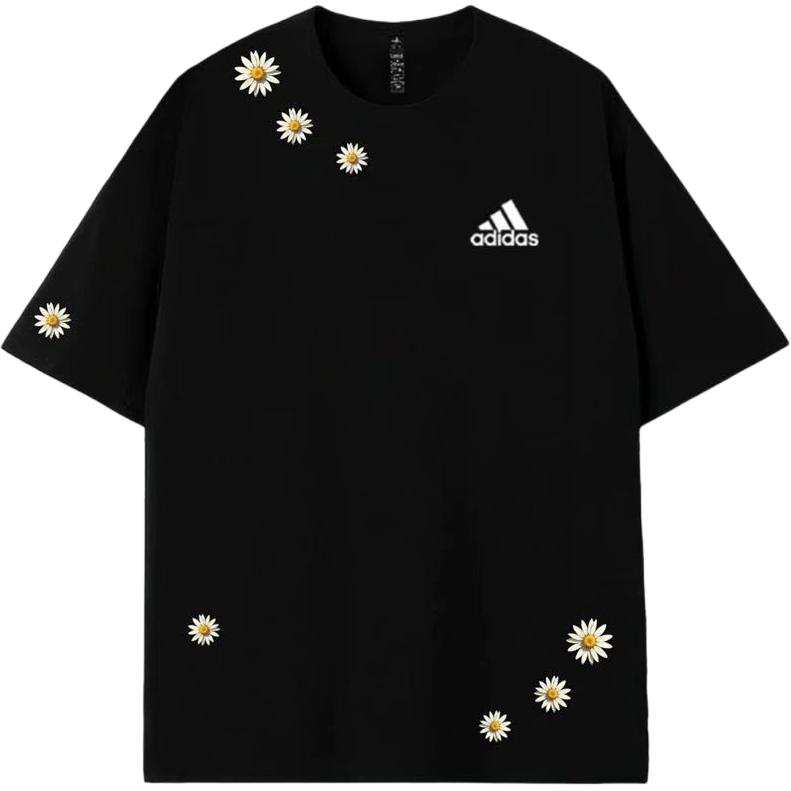 Adidas Adidas MUST HAVES T Shirts Unisex Black Crew Neck Thin Straight Fit