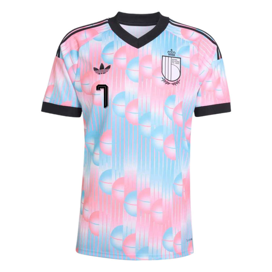 Adidas Originals Soccer Jerseys Men's Frozen Blue/Pink/Black V Neck Moderate