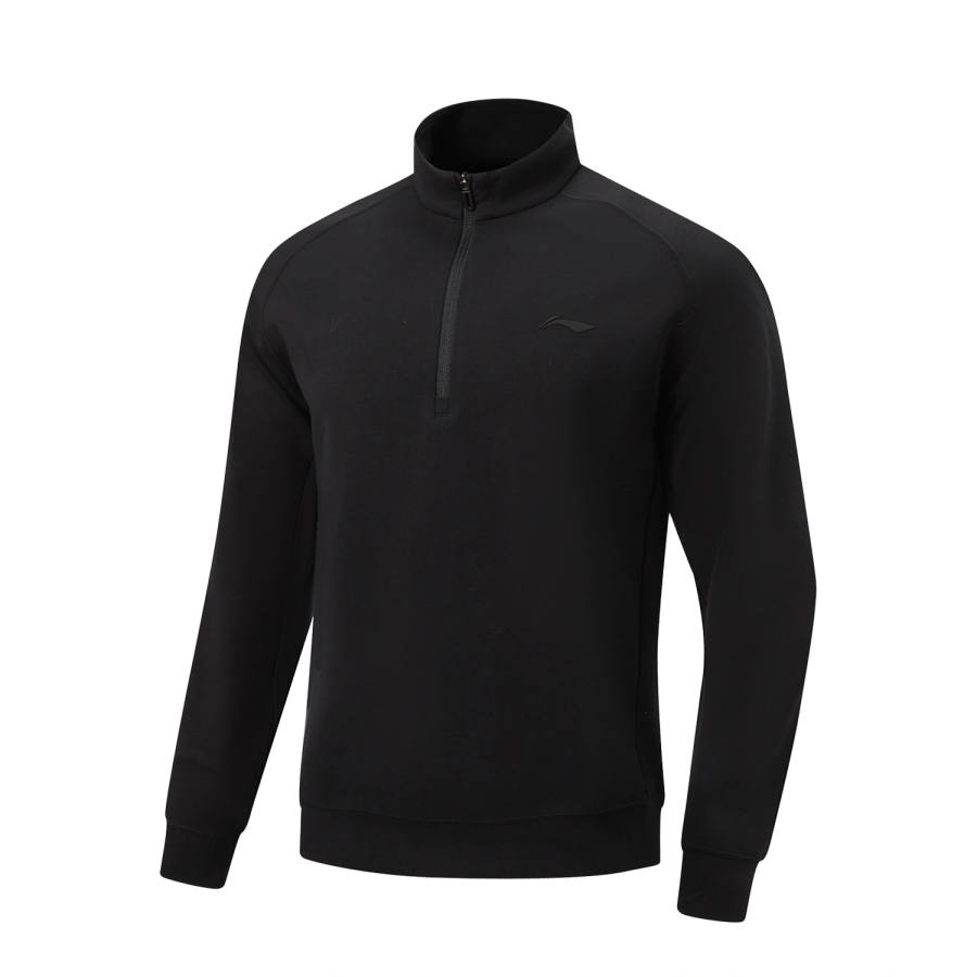 Li-Ning Li Ning Fitness Series Sweatshirts Men's Black Stand Collar Moderate
