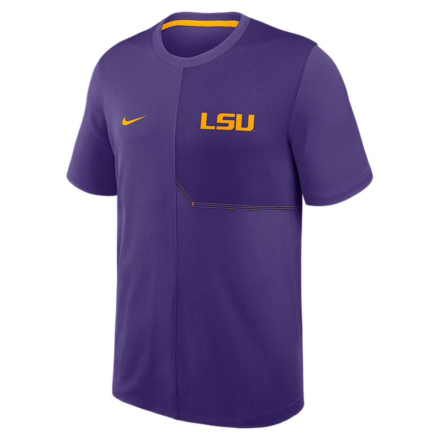 Nike Nike Dri Fit College T Shirts Men's Purple Crew Neck