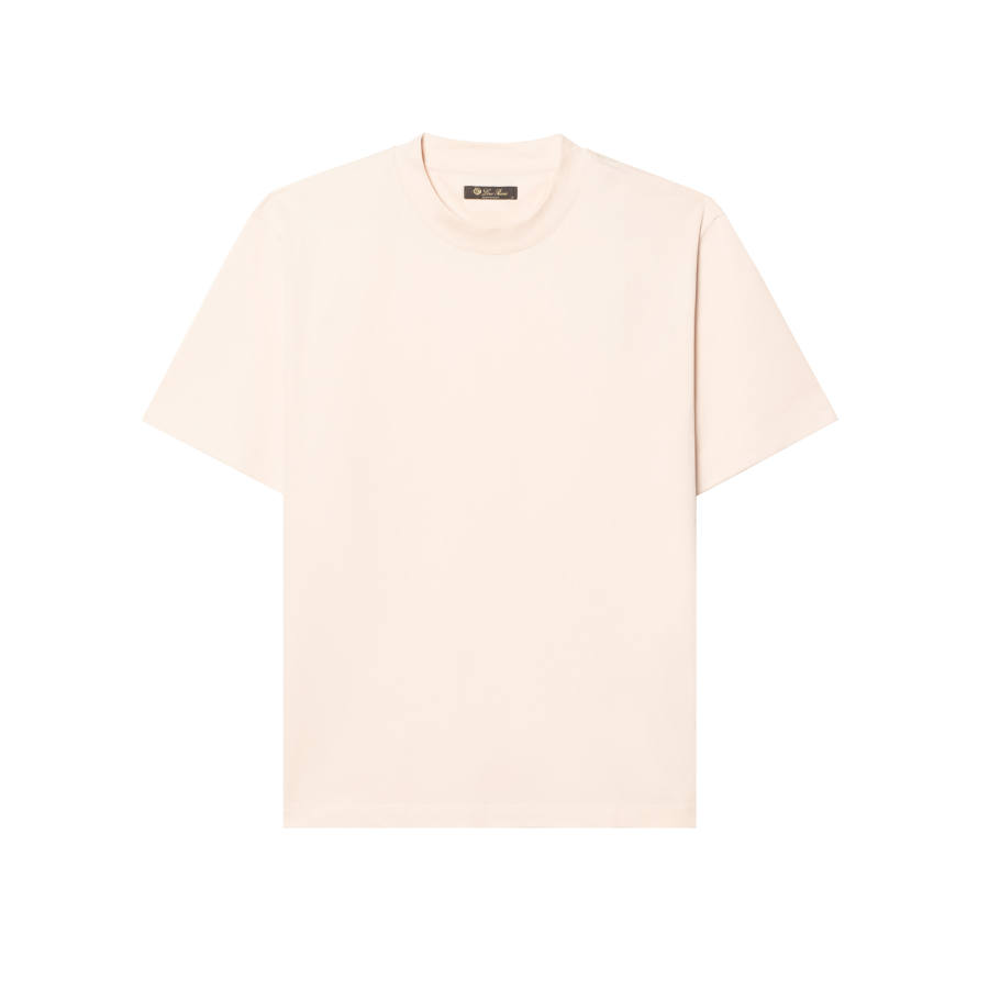 Loro Piana T Shirts Men's Beige Crew Neck Moderate