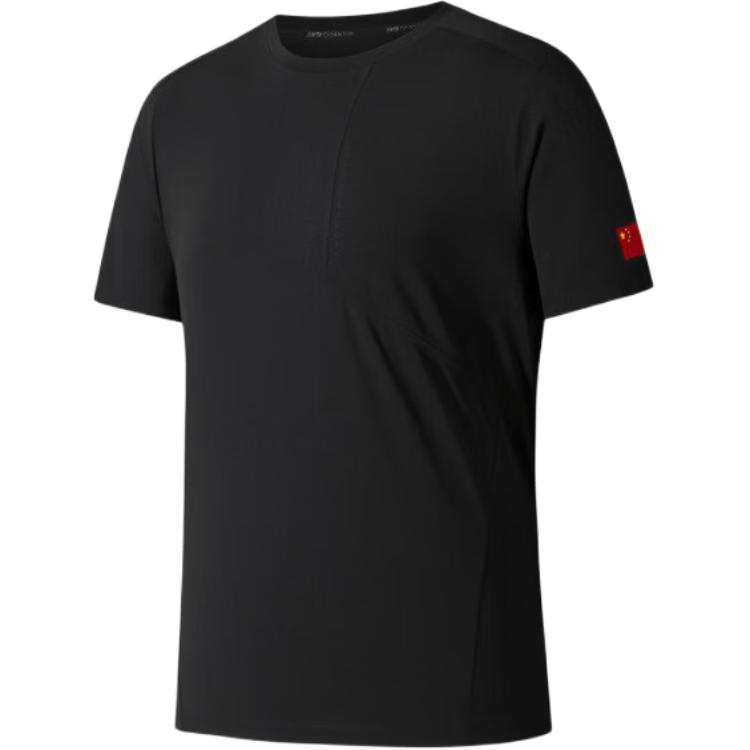 ANTA Champion All Weather Collection Quick Dry T Shirts Men's Black Crew Neck Moderate Straight Fit