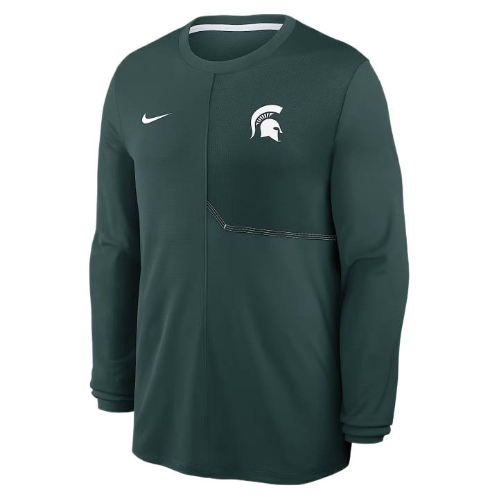 Nike Nike Dri Fit College T Shirts Men's Green Crew Neck