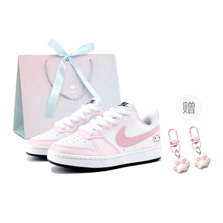 Nike Nike Court Borough Skateboard Shoes Women's Low Top Pink/White