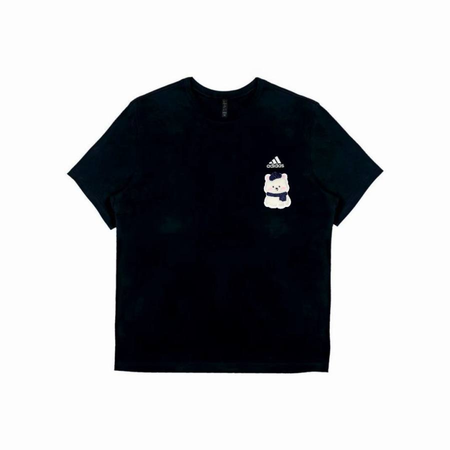 Adidas Adidas MUST HAVE T Shirts Unisex Black Crew Neck Moderate Straight Fit