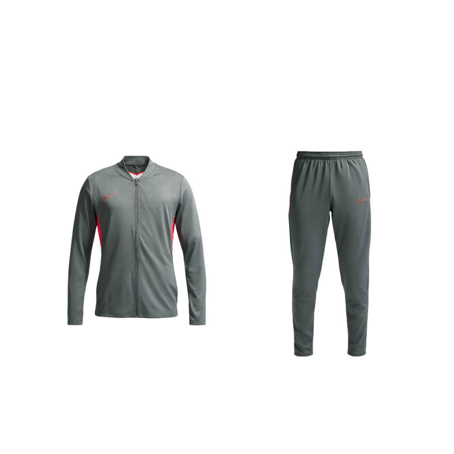 Nike Nike Dri Fit Academy Soccer Jersey Sets Men's Smoke Gray/Hot Pink/White/Hot Pink Baseball Collar Moderate