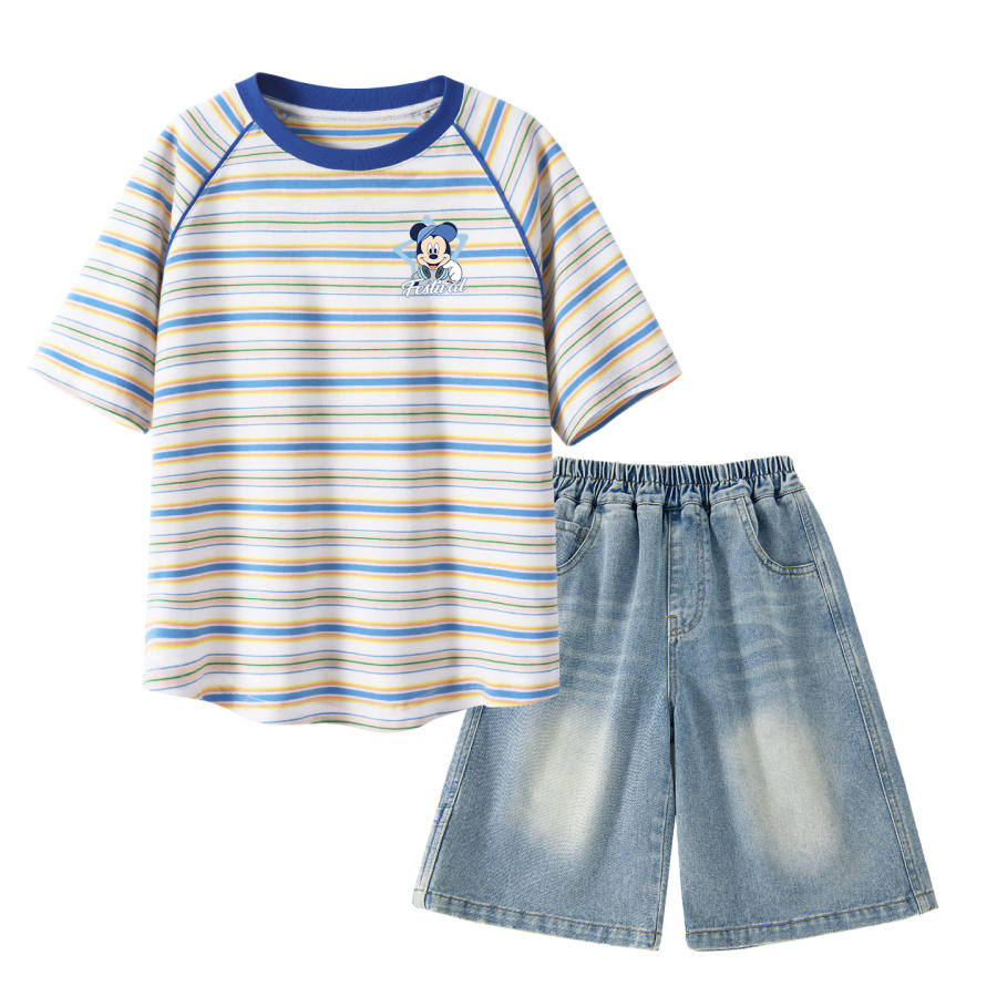 Disney Kids Casual Sportswear Crew Neck Thin Stretch Breathable