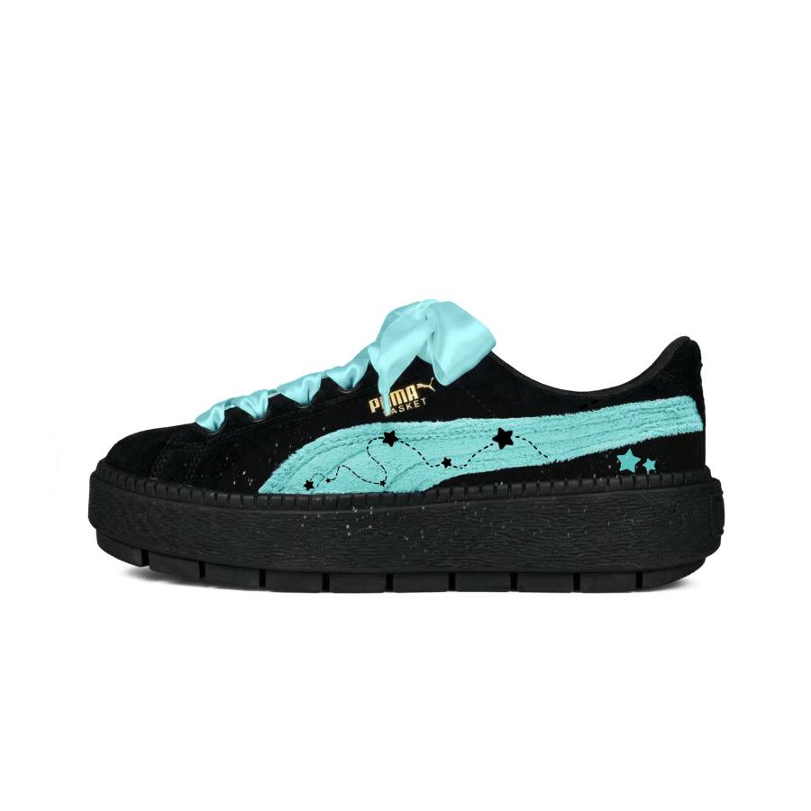 PUMA Platform Trace Skateboard Shoes Women's Low Top Pink