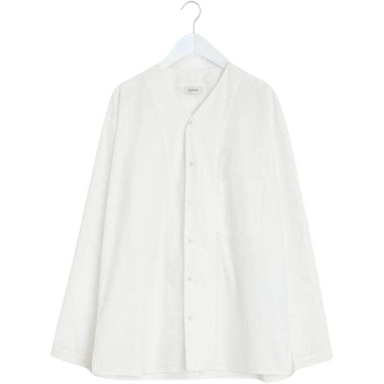 Lemaire Shirts Women's Chalk V Neck Moderate Other