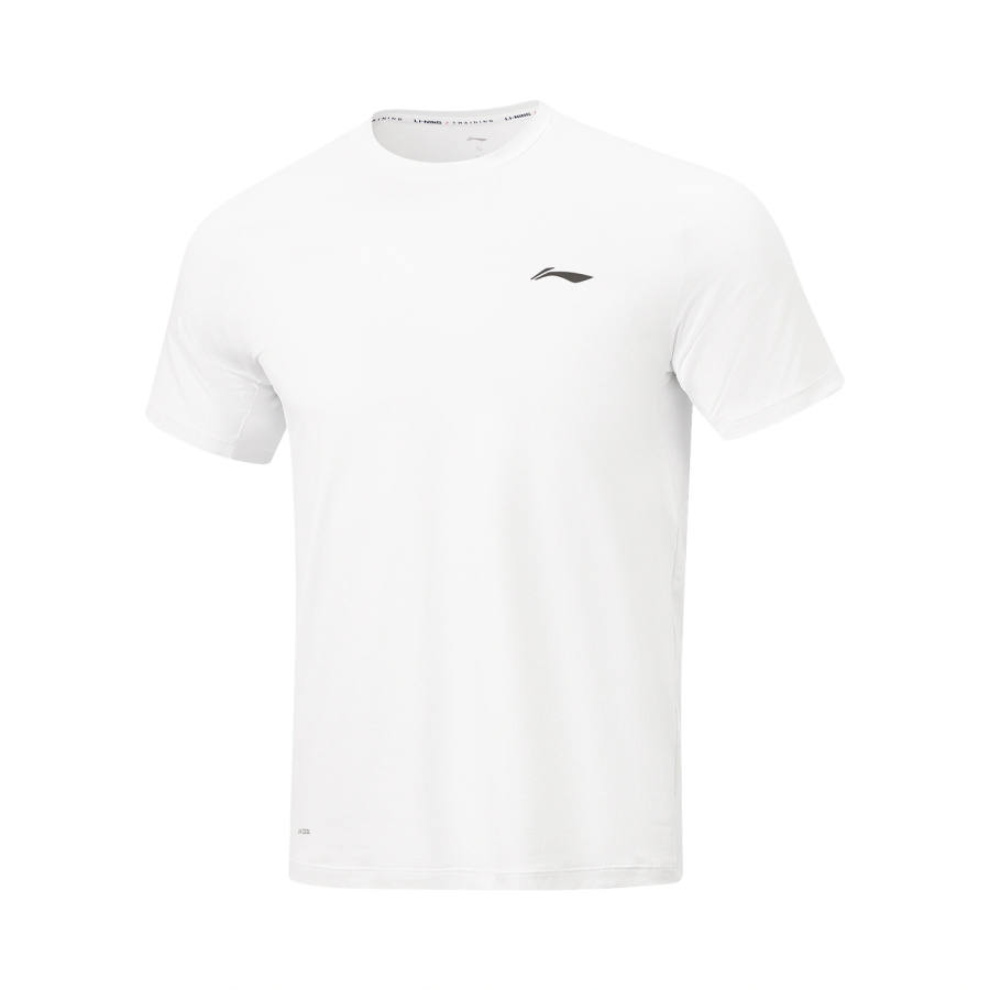 Li-Ning Li Ning Fitness Series T Shirts Men's White Crew Neck Moderate