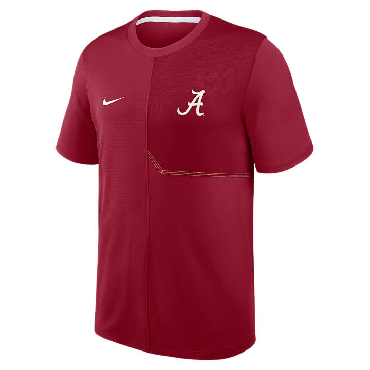 Nike Nike Dri Fit College T Shirts Men's Dark Red/White Team Crew Neck