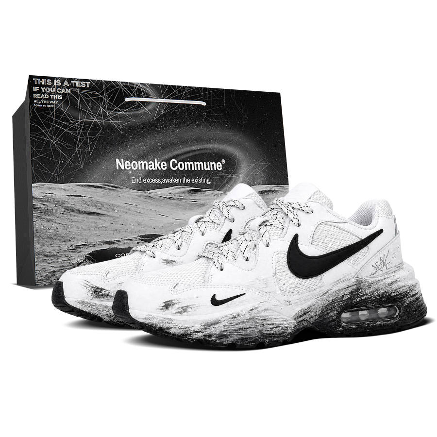 Nike Nike Air Max Fusion Running Shoes Men's Low Top White Black Gray Gradient Colorway