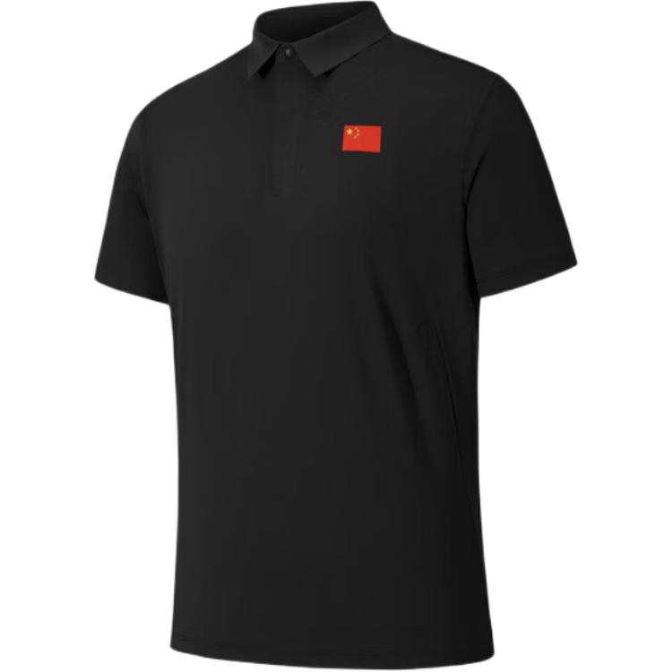 ANTA Champion All Weather Collection Polo Shirts Men's Black Crew Neck Moderate Straight Fit