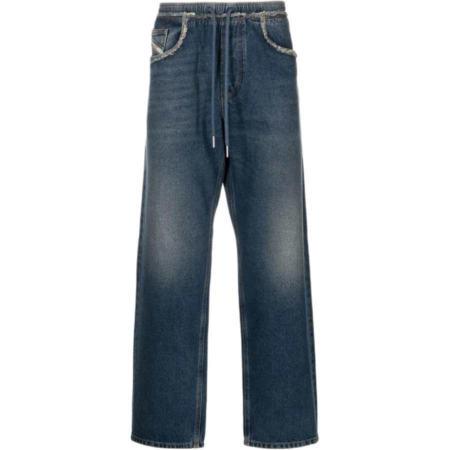 DIESEL Jeans Men's Blue Moderate Straight Fit Pants