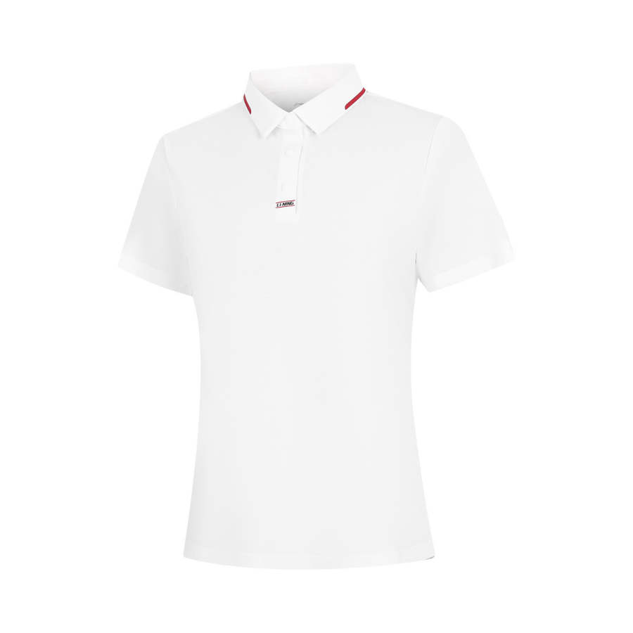 Li-Ning Li Ning Polo Shirts Women's White Polo Collar Thin Straight Fit