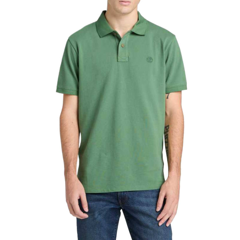 Timberland Polo Shirts Men's Green Polo Collar Moderate