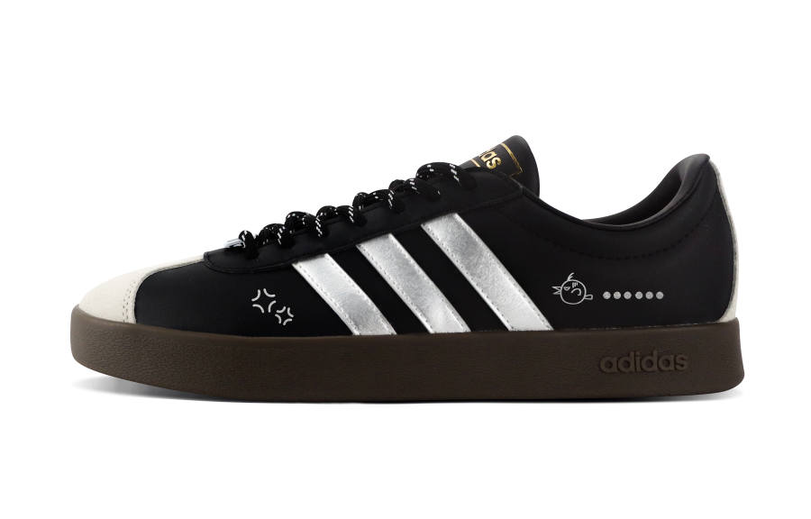 Adidas Adidas VL COURT 2.0 Skateboard Shoes Unisex Low Top Black/Silver