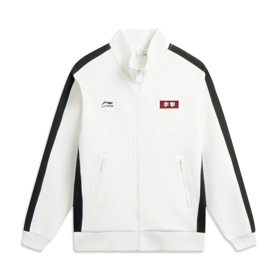 Li-Ning Li Ning Sweatshirts Unisex Ivory Stand Collar Moderate