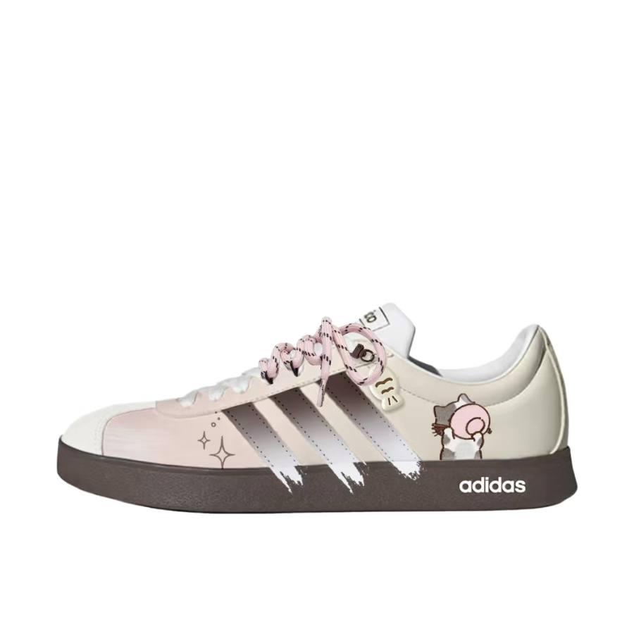 Adidas Adidas VL Court German Army Trainers Unisex Low Top Yellow/Pink