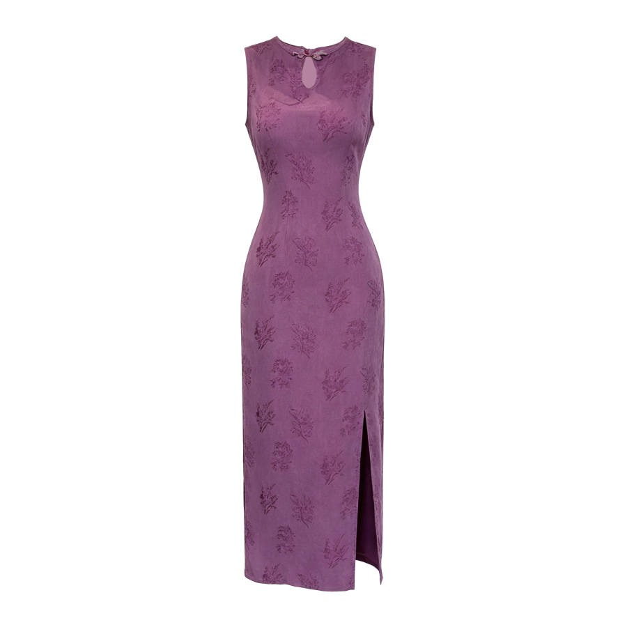 CPAURA Sleeveless Dresses Women's Moderate Long Skirt A Line Skirt