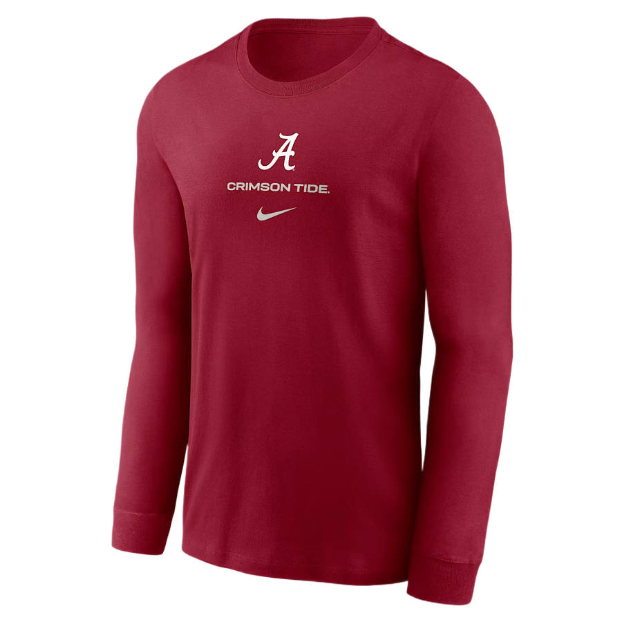 Nike Nike Dri Fit College T Shirts Men's Total Crimson Team Crew Neck
