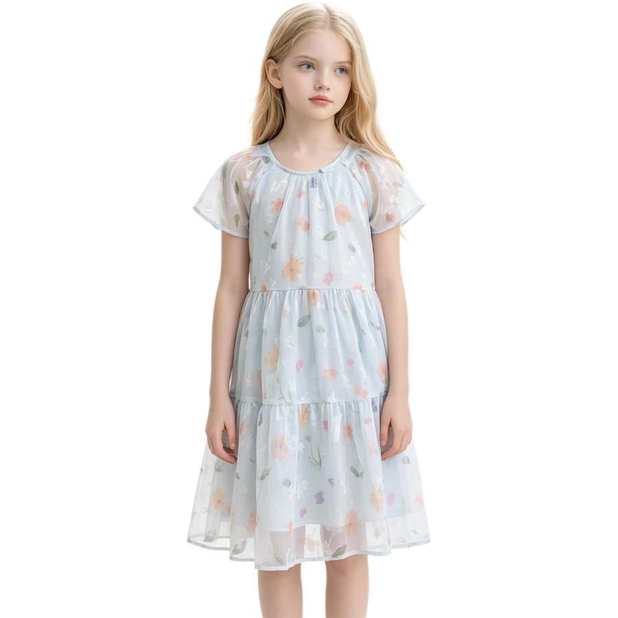 Disney Kids Dresses Crew Neck Midi Skirt