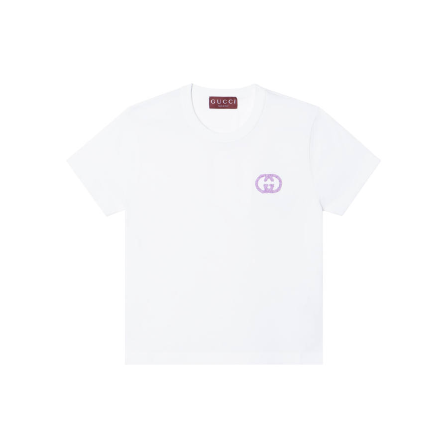 GUCCI T Shirts Women's White Crew Neck Moderate Straight Fit
