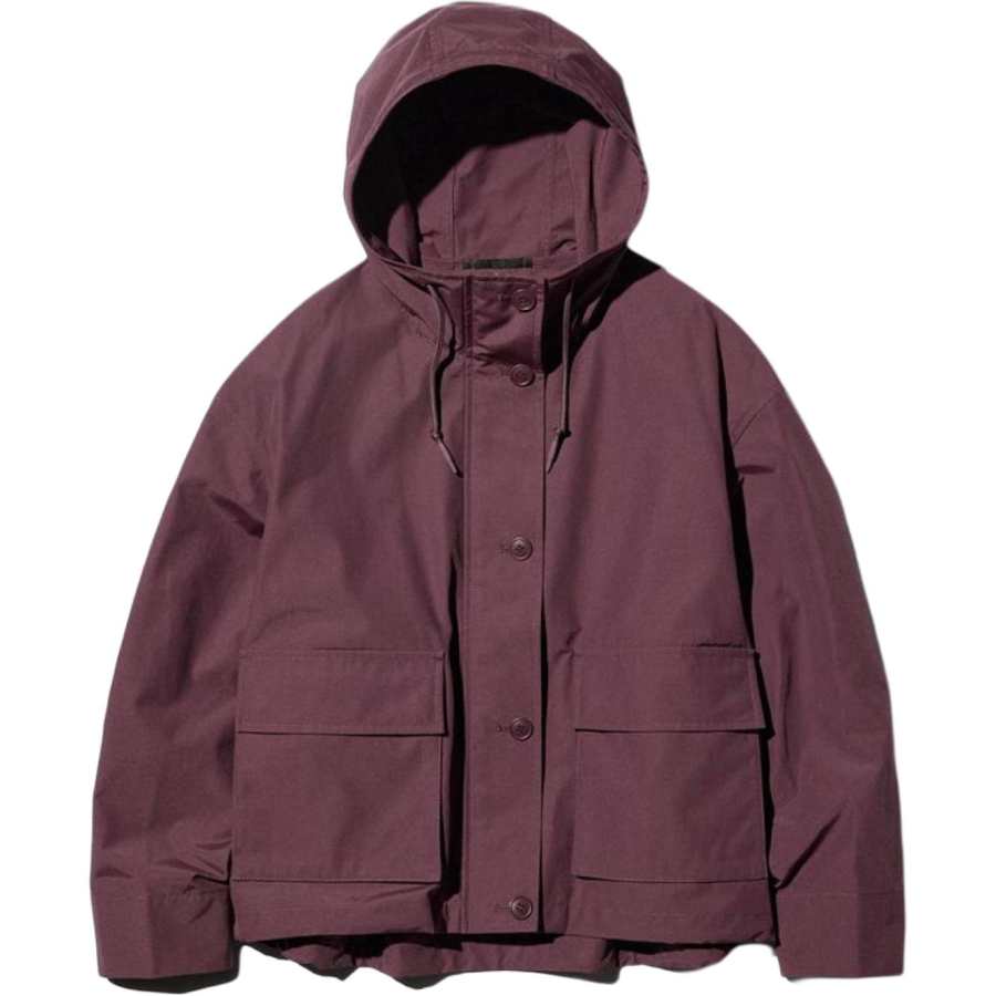 UNIQLO Jackets Women's Burgundy Hooded Detachable Moderate Other