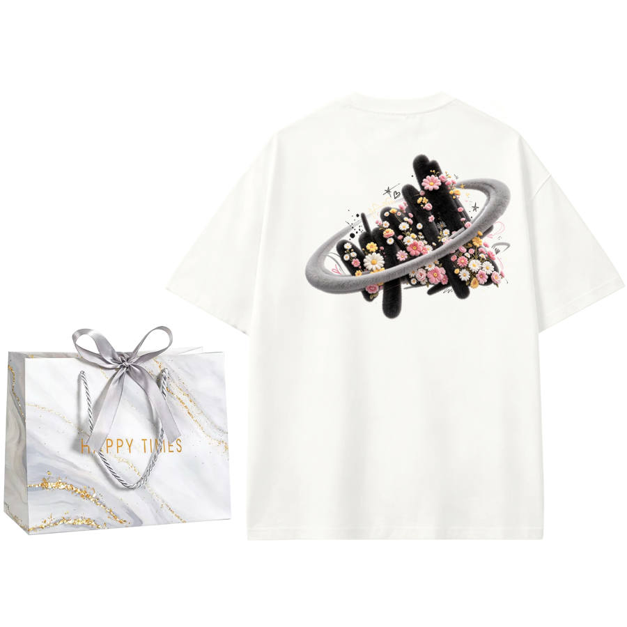 Adidas Adidas MUST HAVES T Shirts Unisex Ecru Random Shopping Bag Crew Neck Moderate