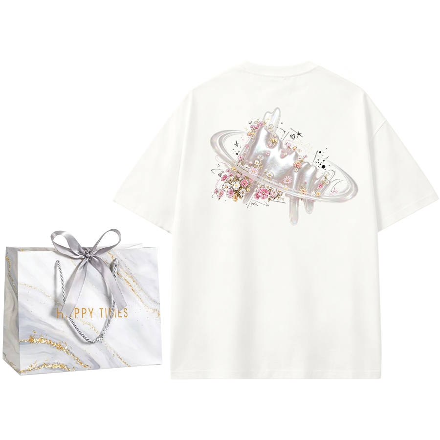 Adidas Adidas MUST HAVES T Shirts Unisex Ecru Random Shopping Bag Crew Neck Moderate