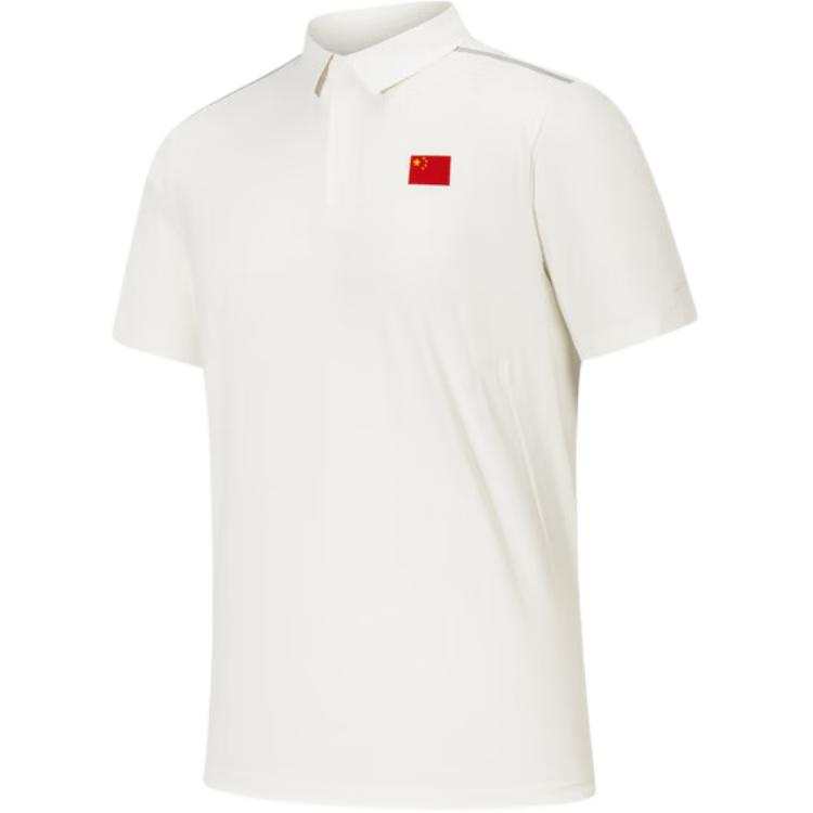 ANTA Champion All Weather Collection Polo Shirts Men's Ivory White Polo Collar Moderate Straight Fit