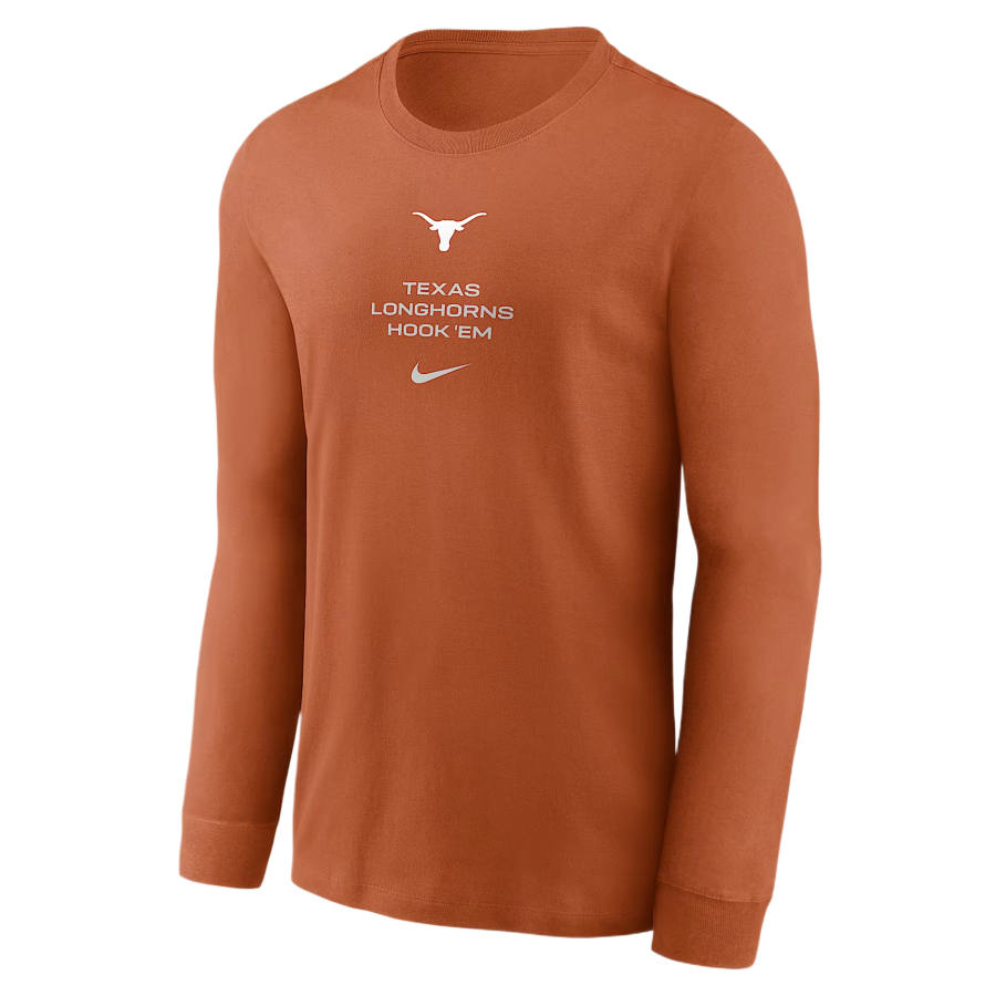Nike Nike Dri Fit College T Shirts Men's Desert Orange Crew Neck