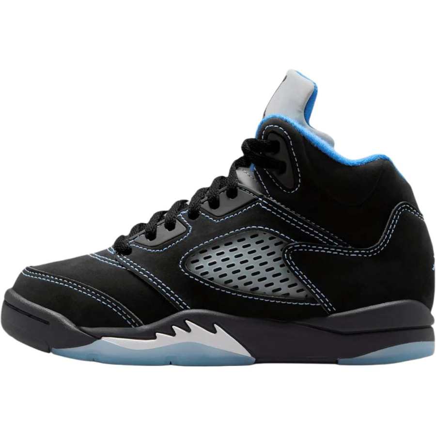 Jordan Jordan Air Jordan 5 Low top Children's Basketball Shoes Black Blue Children Aged 3 7 Years Old