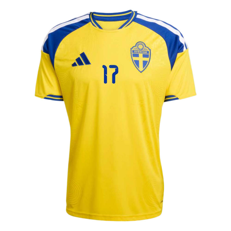 Adidas Adidas Sweden National Team Soccer Jerseys Men's Yellow Crew Neck Moderate