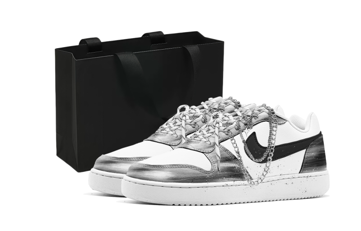 Nike Nike EBERNON Skateboard Shoes Men's Low Top White/Black