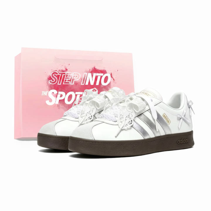 Adidas Adidas Vl Court Classic Skateboard Shoes Unisex Low Top Silver