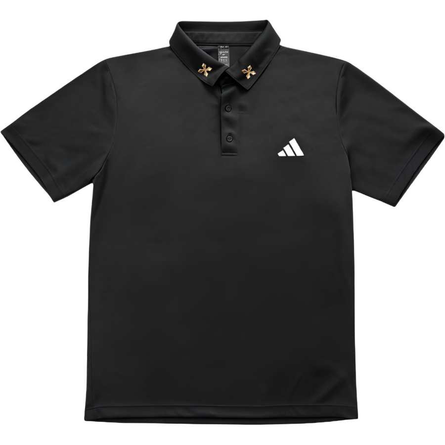 Adidas Adidas Polo Shirts Unisex Black Polo Collar Moderate Straight Fit