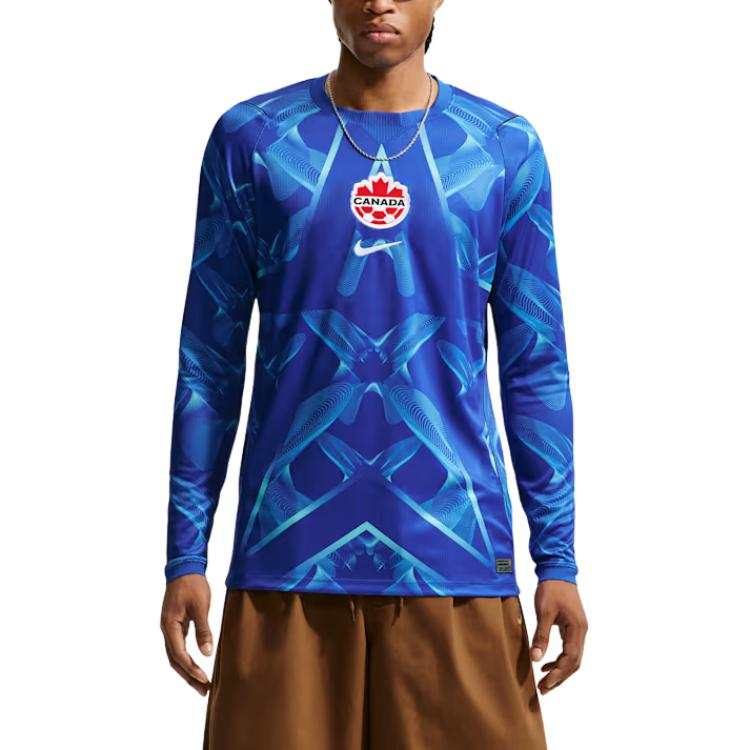 Nike Nike Canada National Team Soccer Jerseys Men's Lyon Blue Crew Neck Moderate