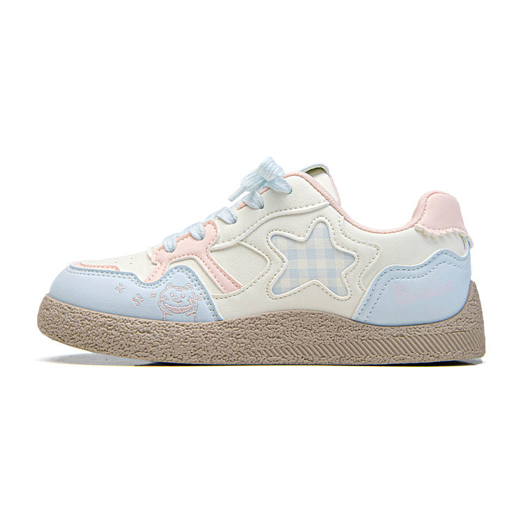 WARRIOR Casual Shoes Women's Low Top Beige Blue Pink