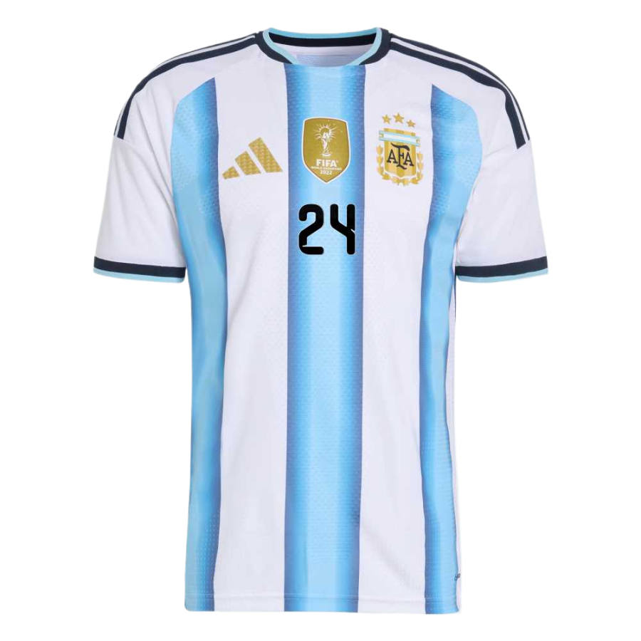 Adidas Adidas Argentina National Team Soccer Jerseys Unisex White/Snow Crystal Blue/Light Blue V Neck Moderate