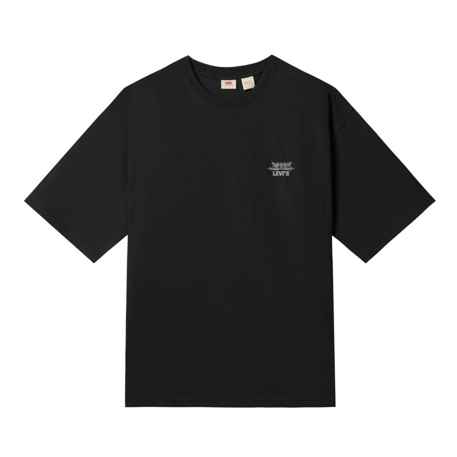 Levis T Shirts Men's Black Crew Neck Moderate Straight Fit