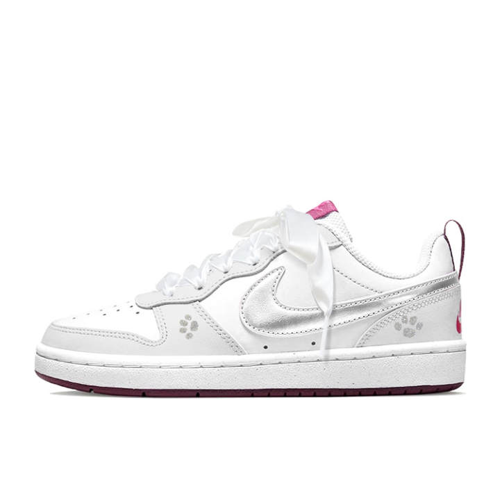 Nike Nike Court Borough Skateboard Shoes Women's Low Top Silver Gray