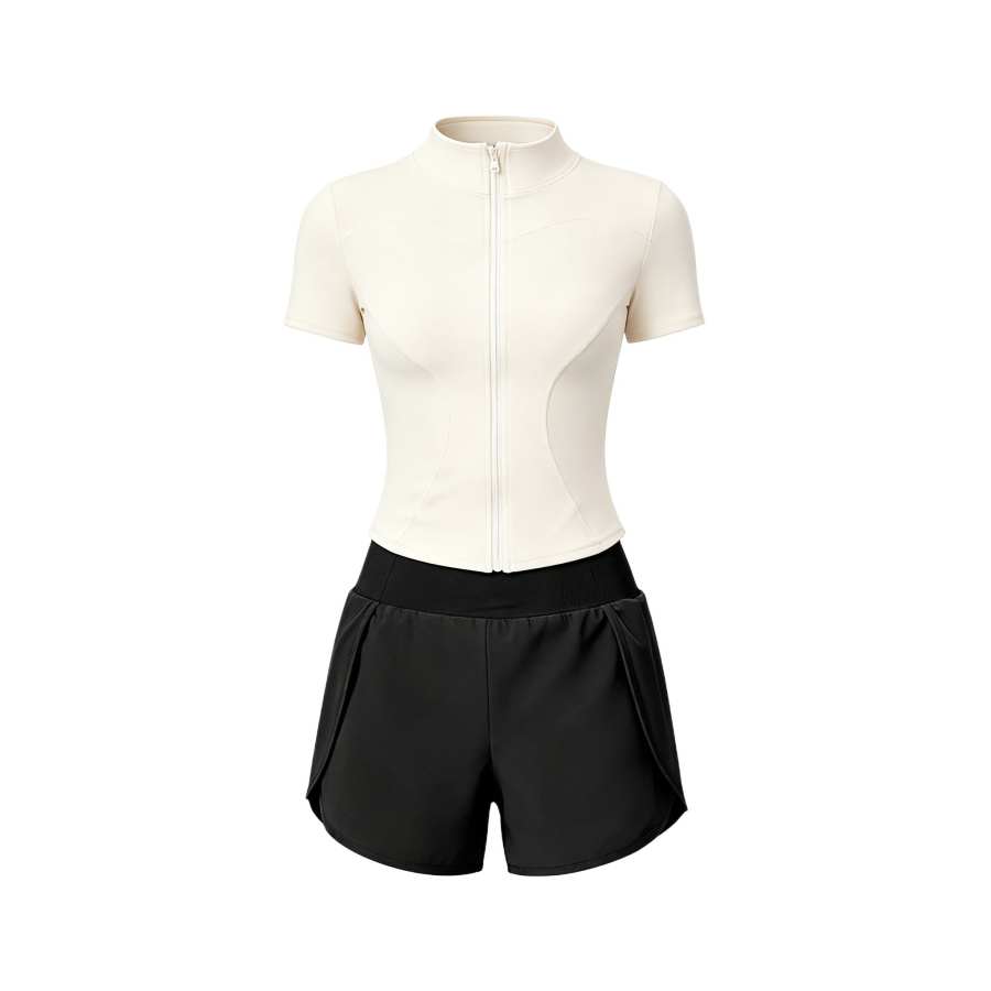 Sugarfunk Sugarfunk Fitness Sets Women's Stand Collar Thin