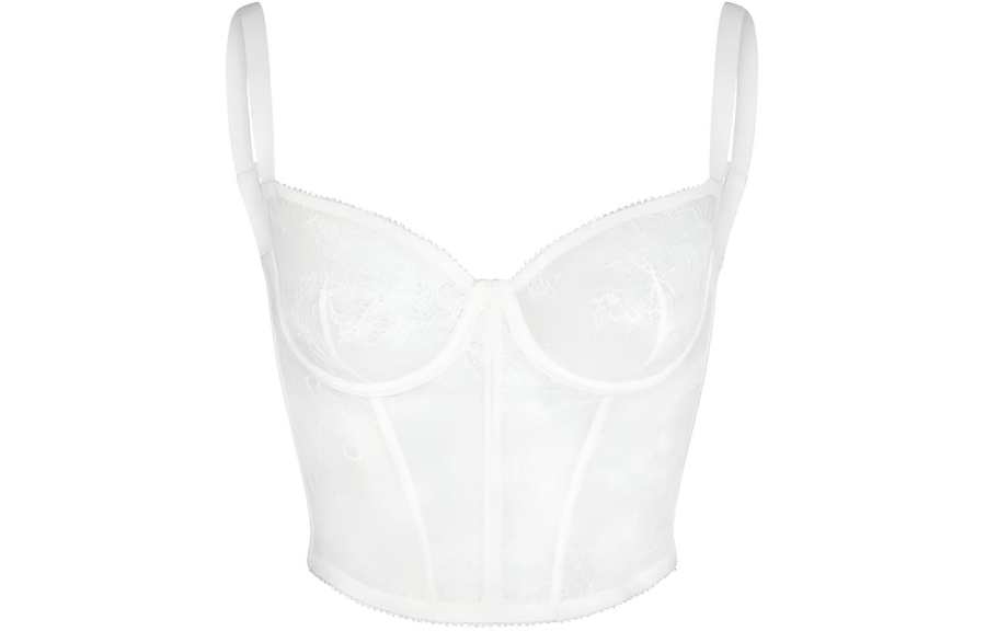 Skims Wedding Dress Collection ULTRA FINE LACE CORSET Camisole Women's Marble/Marble