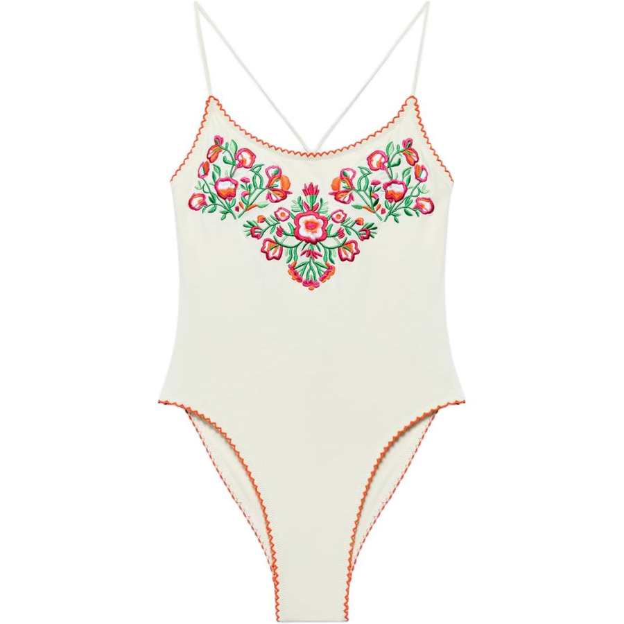 ZARA One Piece Swimsuits Women's White