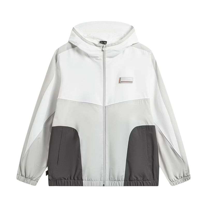 Li-Ning Li Ning Sports Life Collection Trench Coats Men's Crystal Gray Hooded Non Detachable Moderate Straight Fit