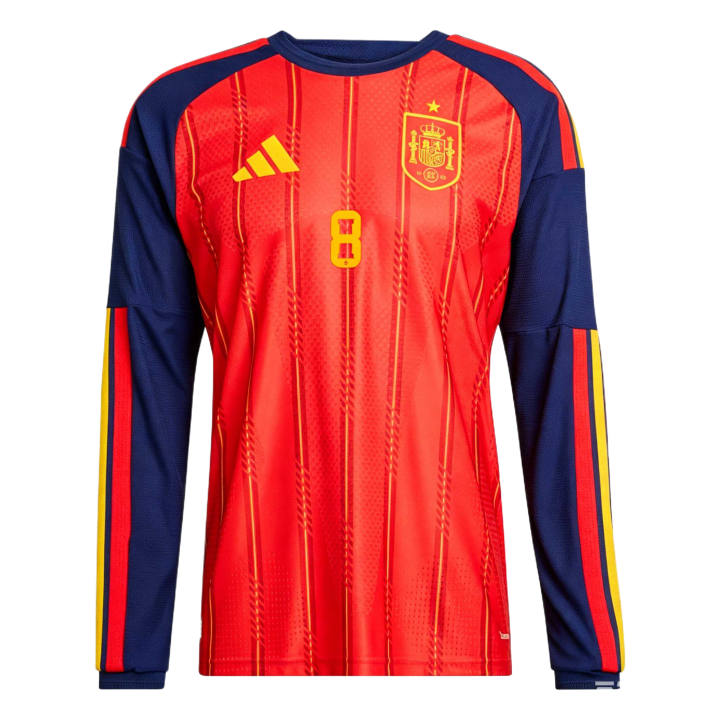 Adidas Adidas Spain National Team Soccer Jerseys Men's Bright Red Crew Neck Moderate