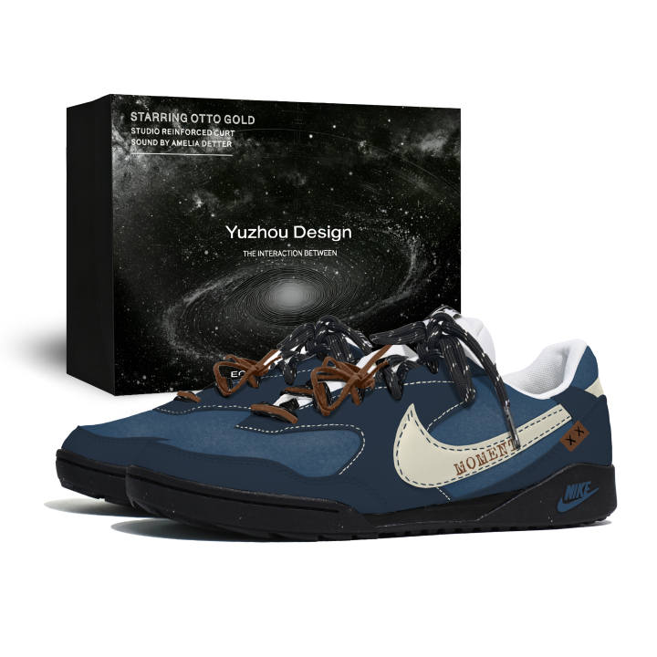Nike Nike Terra Manta Casual Shoes Unisex Low Top Navy Blue & Ecru & Brown & Black